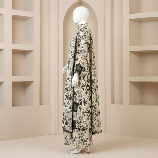 luxury embroidered print 3PC SUIT FC750