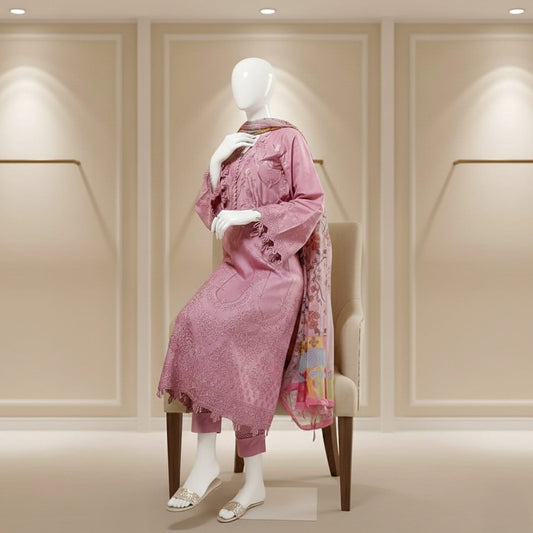 Unstitched Embroidered Premium Lawn 3PC AF9001