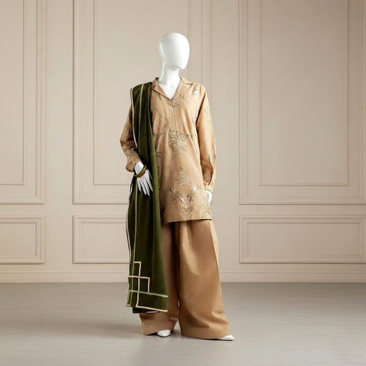 Unstitched Embroidered Premium Lawn 3PC AF9003