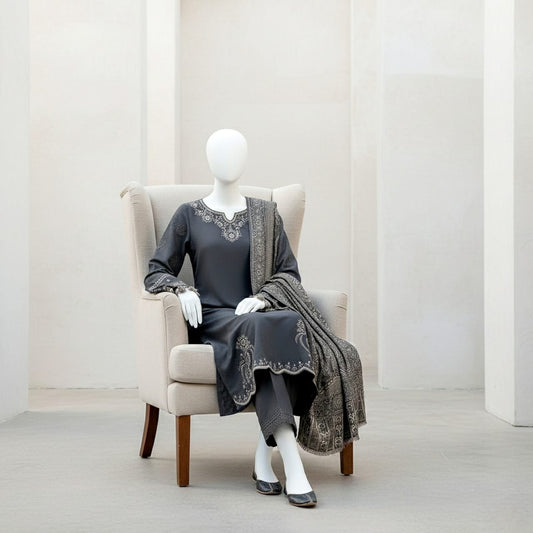 Unstitched Embroidered Premium Lawn 3PC AF9010