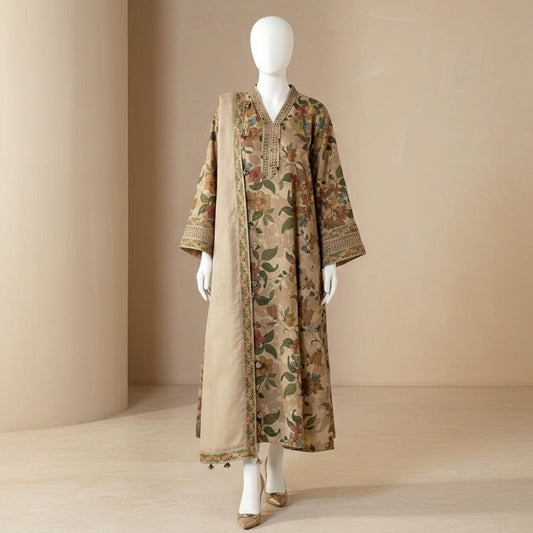 luxury embroidered print 3PC SUIT  FC751