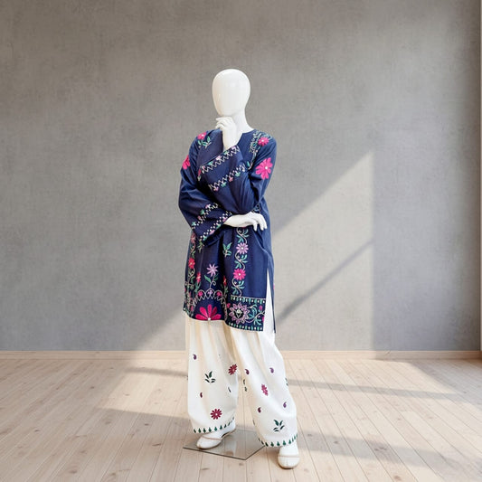 Unstitched embroidery 2pc CODE ZX2001