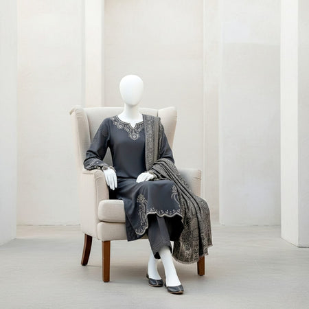 Unstitched Embroidered Premium Lawn 3PC AF9010