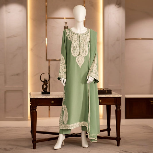 luxury embroidered print 3PC SUIT FC760