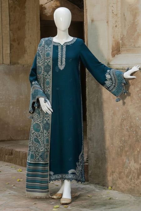 Unstitched Embroidered Premium Lawn 3PC AF9012